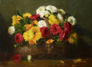  Click to See Basket of Dahlias